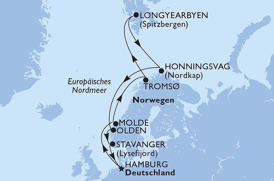 Spitzbergen mit MSC Preziosa