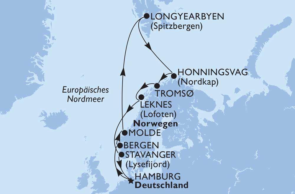 Norwegen mit Spitzbergen